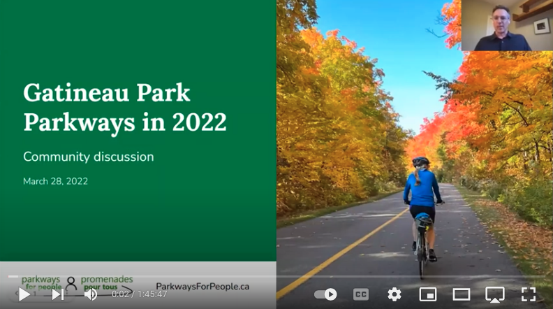 Listen to a Recap of our Gatineau Park Parkways Community Discussion (March 28)